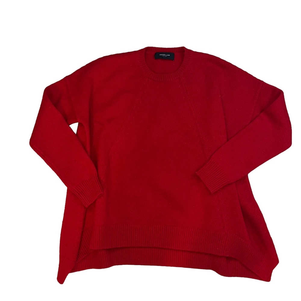 Derek Lam Los Angeles Cable Knit Pullover Sweater Red Sz XL - Picture 3 of 7
